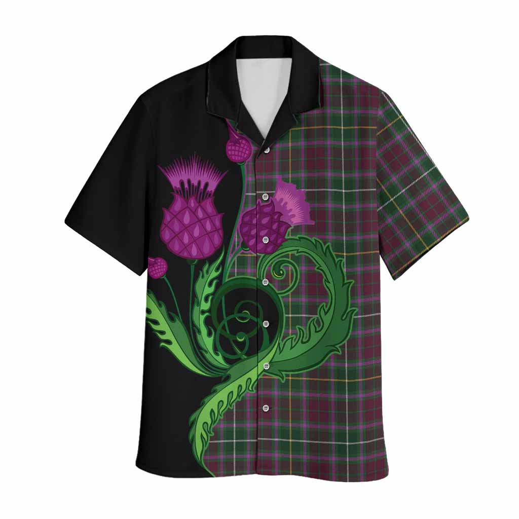 Crosbie Tartan Hawaiian Shirt Traditional Scottish Thistle