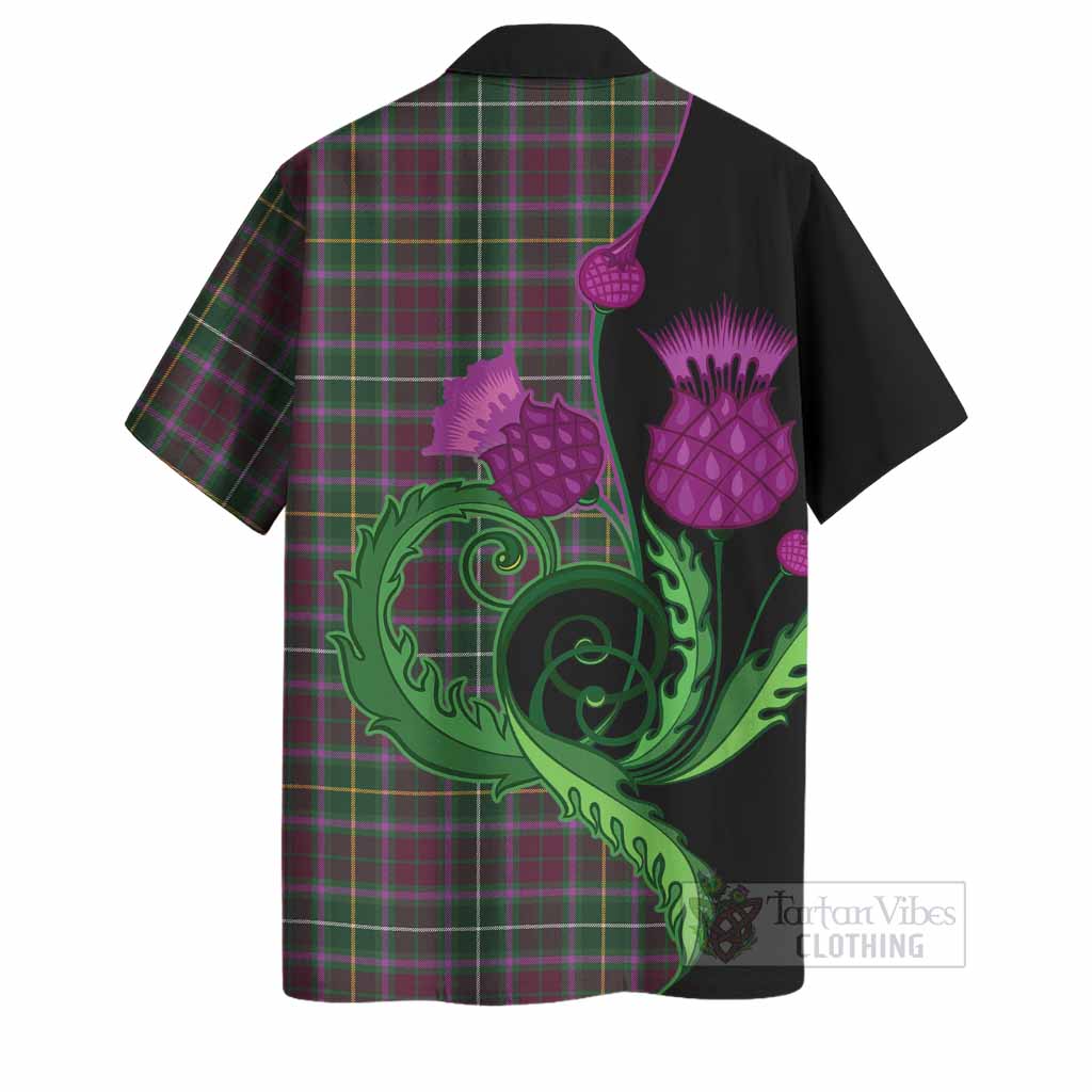 Crosbie Tartan Hawaiian Shirt Traditional Scottish Thistle