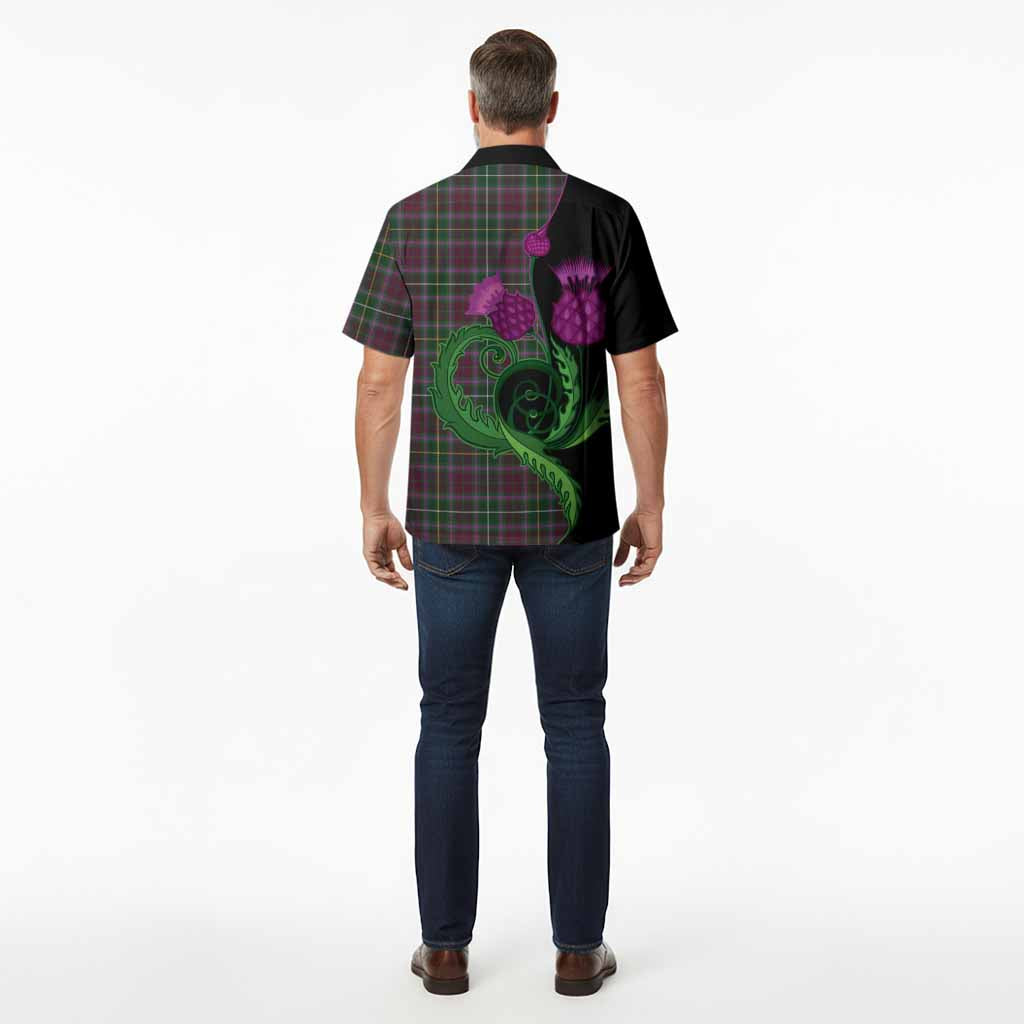 Crosbie Tartan Hawaiian Shirt Traditional Scottish Thistle