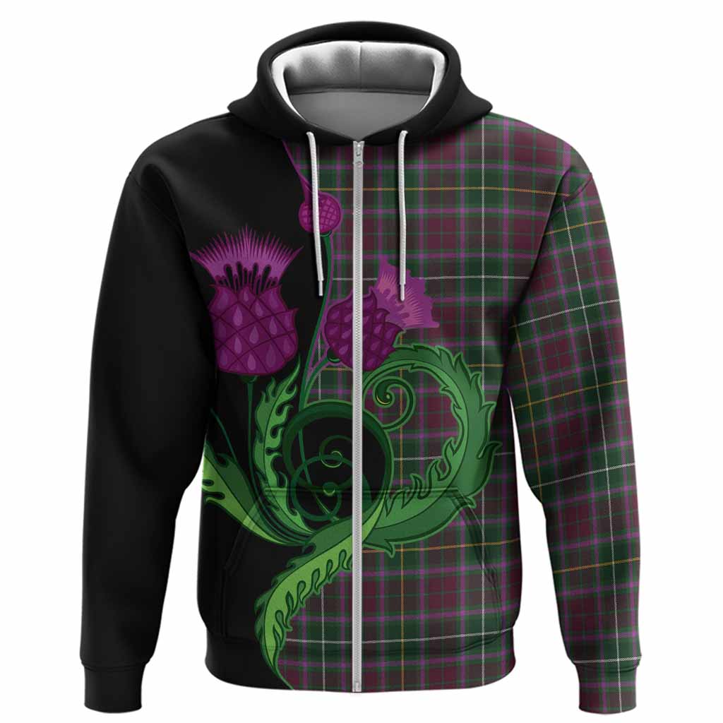 Crosbie Tartan Hoodie Traditional Scottish Thistle