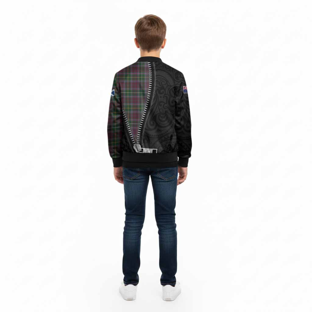Crosbie Tartan Kid Bomber Jacket New Zealand Pattern Unique Zipper Stylized