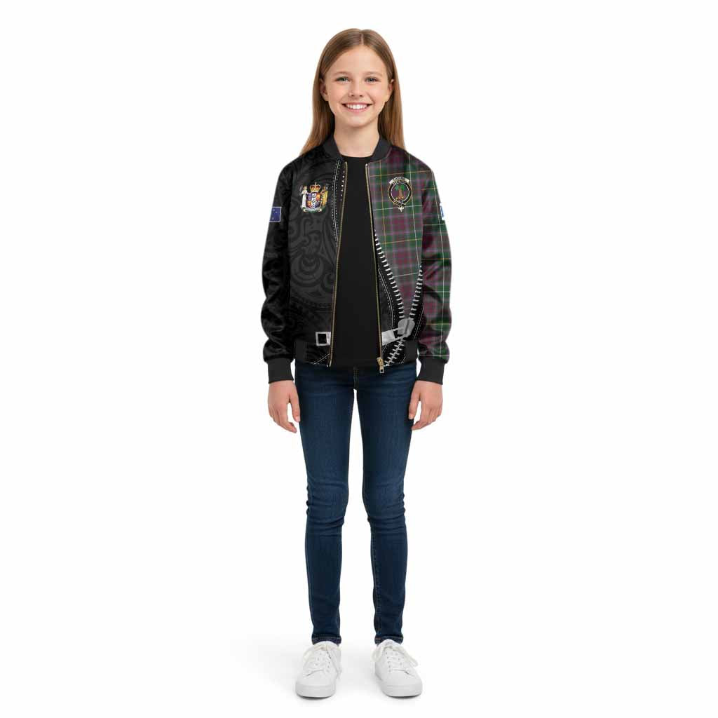 Crosbie Tartan Kid Bomber Jacket New Zealand Pattern Unique Zipper Stylized