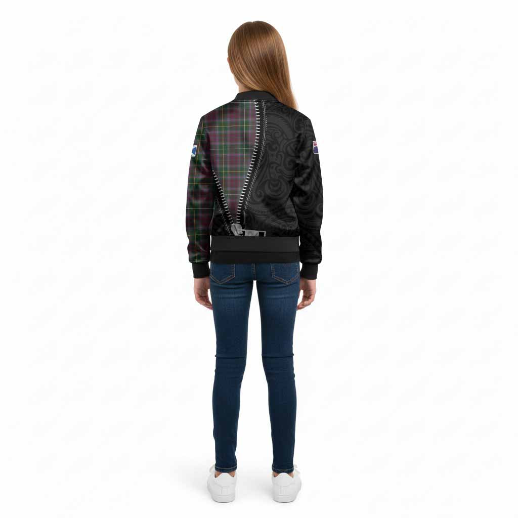 Crosbie Tartan Kid Bomber Jacket New Zealand Pattern Unique Zipper Stylized