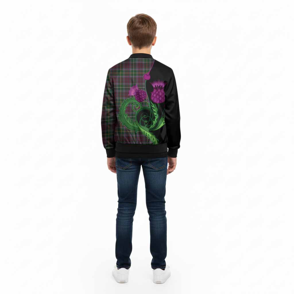 Crosbie Tartan Kid Bomber Jacket Traditional Scottish Thistle