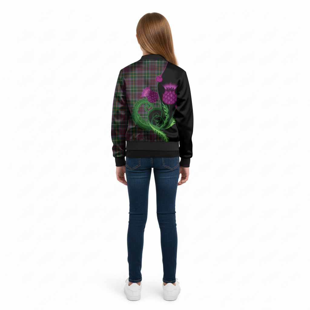 Crosbie Tartan Kid Bomber Jacket Traditional Scottish Thistle