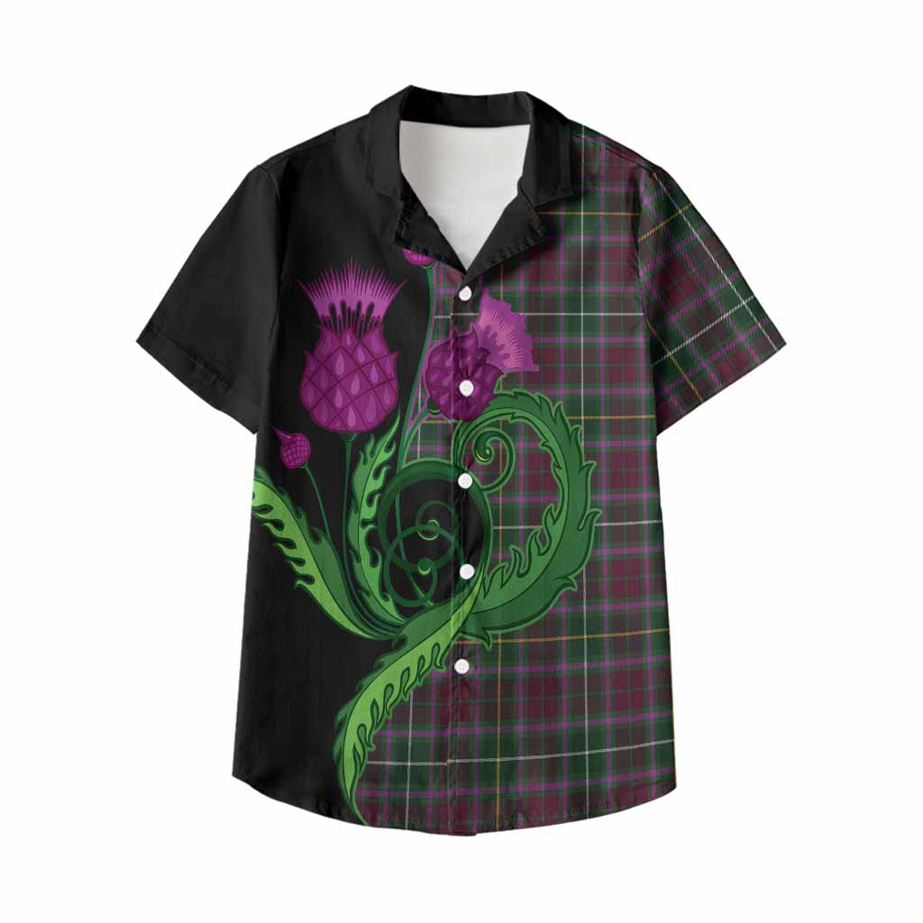 Crosbie Tartan Kid Hawaiian Shirt Traditional Scottish Thistle