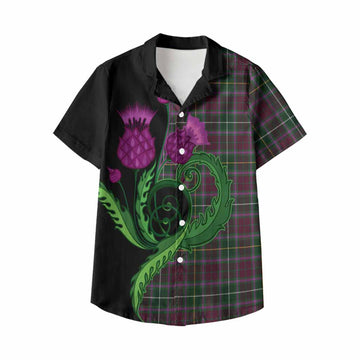 Crosbie Tartan Kid Hawaiian Shirt Traditional Scottish Thistle