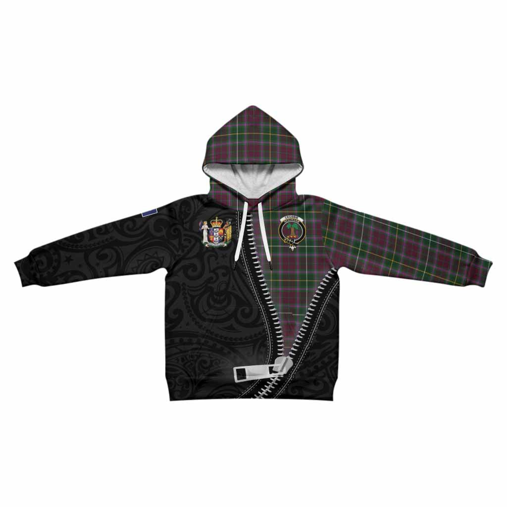Crosbie Tartan Kid Hoodie New Zealand Pattern Unique Zipper Stylized