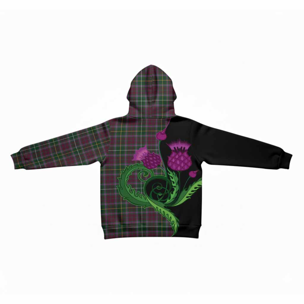 Crosbie Tartan Kid Hoodie Traditional Scottish Thistle