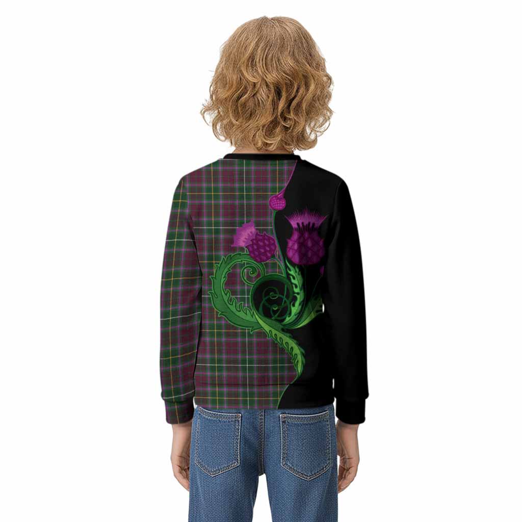 Crosbie Tartan Kid Knitted Sweatshirt Traditional Scottish Thistle