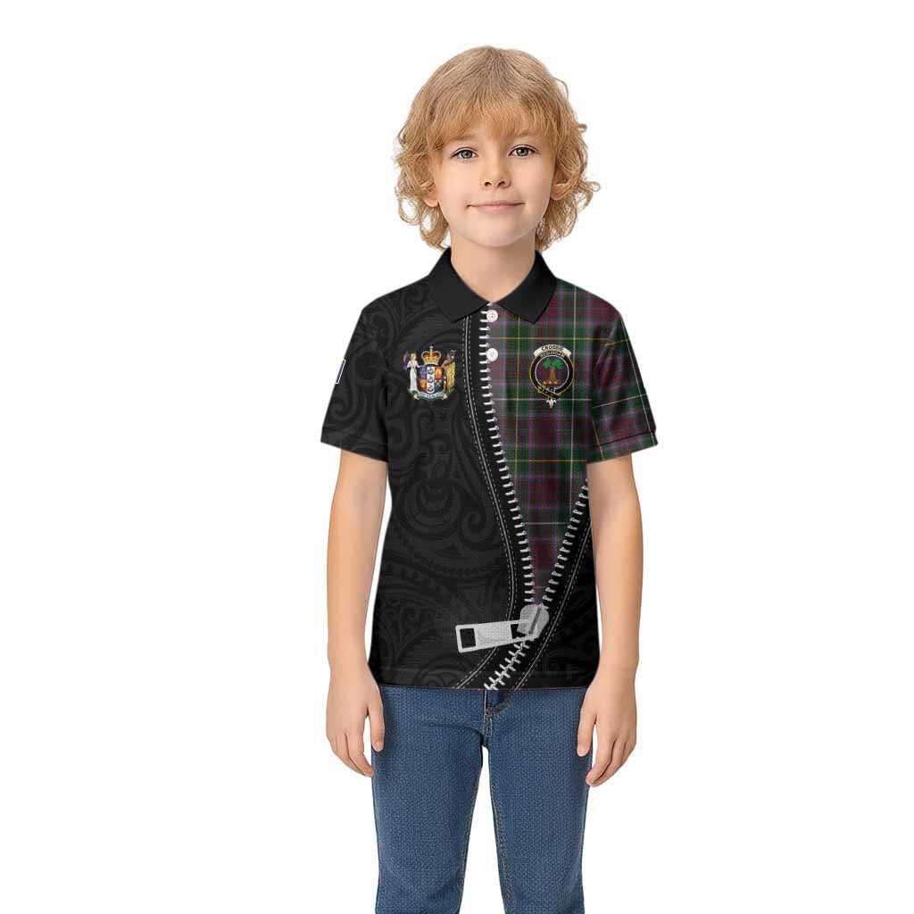 Crosbie Tartan Kid Polo Shirt New Zealand Pattern Unique Zipper Stylized