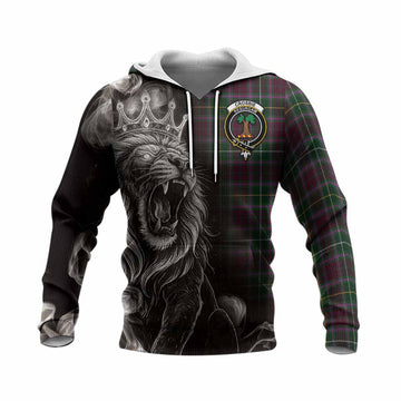 Crosbie Tartan Knitted Hoodie Roaring Lion Heritage