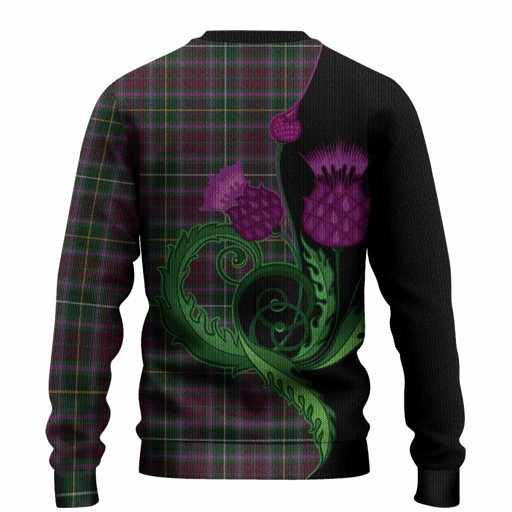 Crosbie Tartan Knitted Sweater Traditional Scottish Thistle