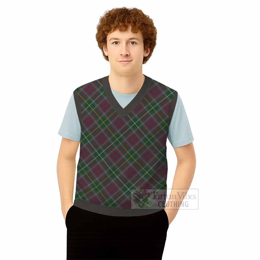 Crosbie Tartan  Knitted V-Neck Vest Cross Style