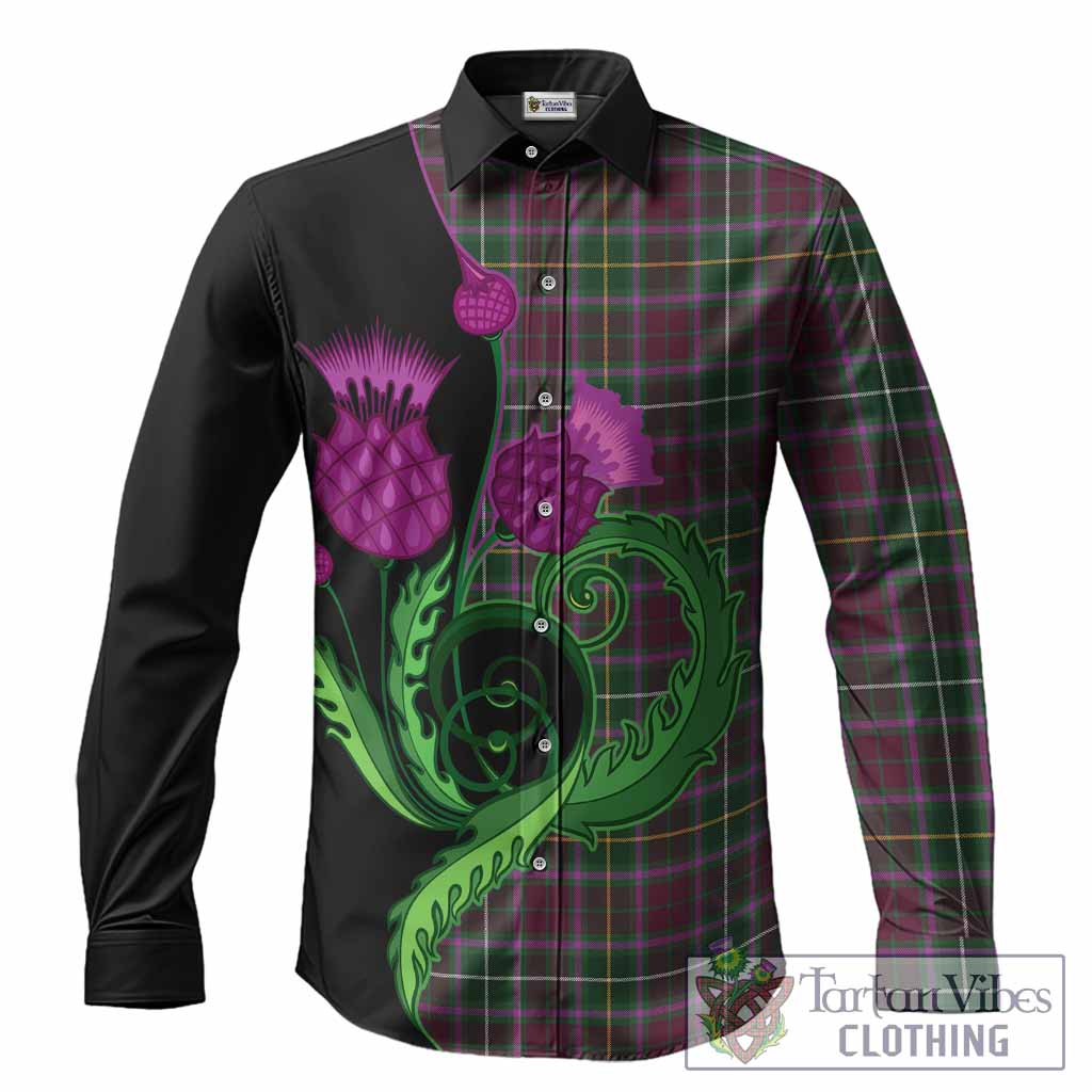 Crosbie Tartan Long Sleeve Button Shirts Traditional Scottish Thistle