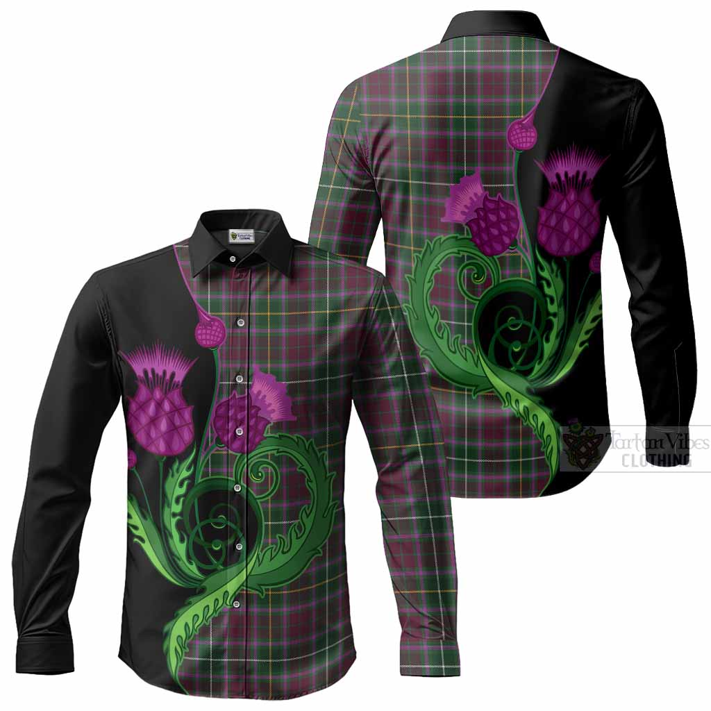 Crosbie Tartan Long Sleeve Button Shirts Traditional Scottish Thistle