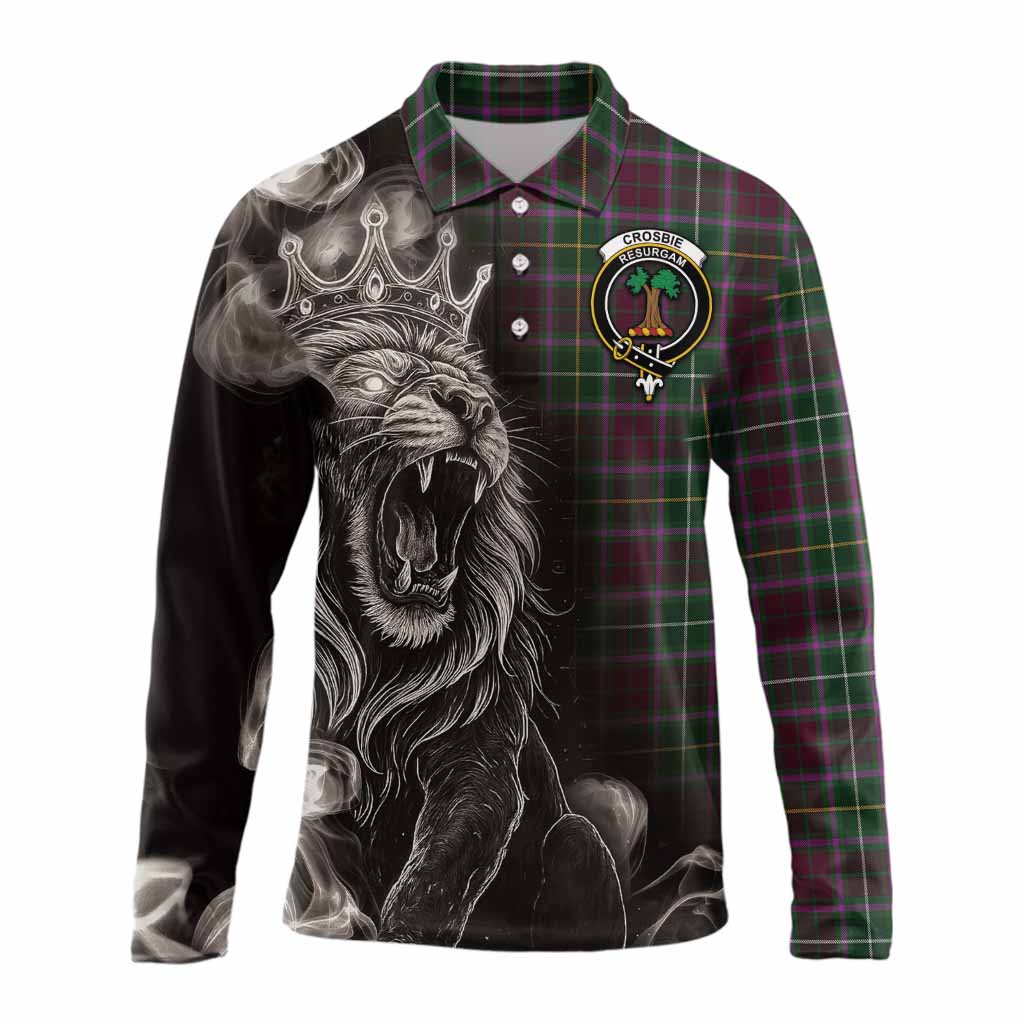 Crosbie Tartan Long Sleeve Polo Shirt Roaring Lion Heritage