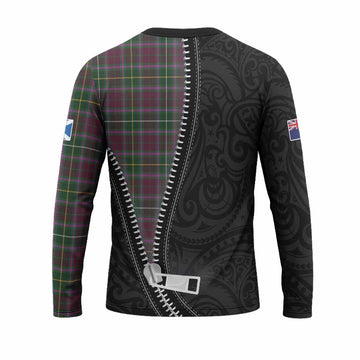 Crosbie Tartan Long Sleeve T-Shirt New Zealand Pattern Unique Zipper Stylized