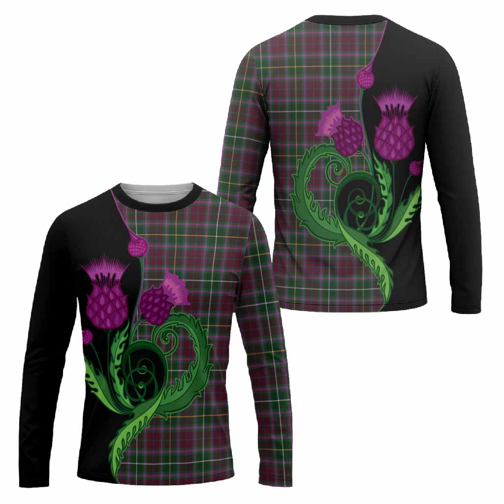 Crosbie Tartan Long Sleeve T-Shirt Traditional Scottish Thistle