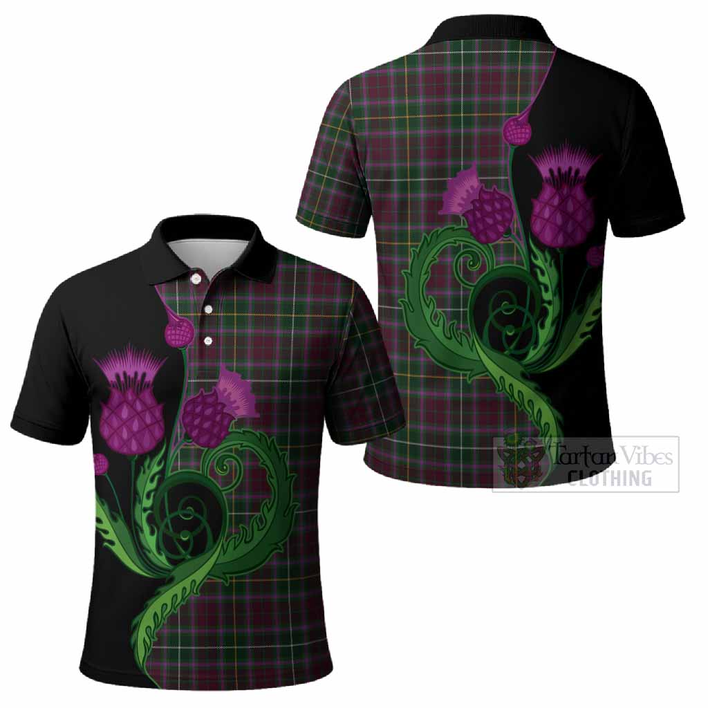 Crosbie Tartan Polo Shirt Traditional Scottish Thistle