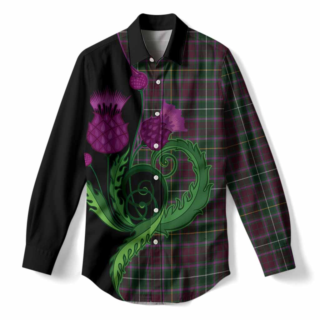 Crosbie Tartan Women Casual Shirt Traditional Scottish Thistle