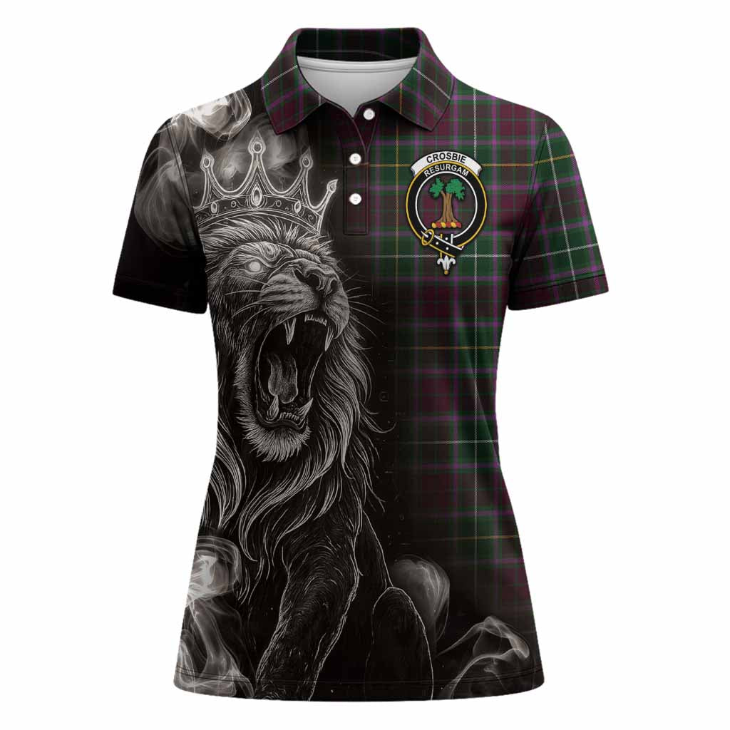 Crosbie Tartan Women Polo Shirt Roaring Lion Heritage