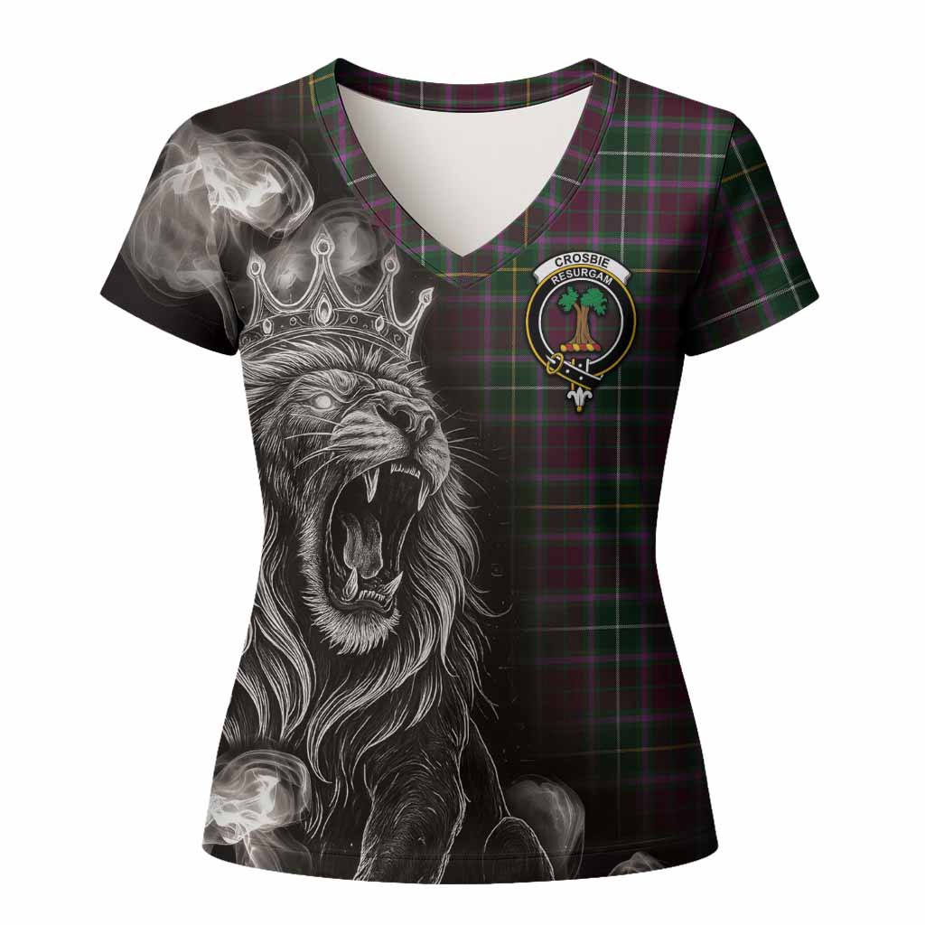 Crosbie Tartan Women T shirt Roaring Lion Heritage