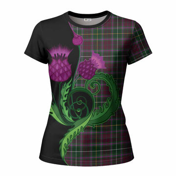 Crosbie Tartan Women T shirt Traditional Scottish Thistle