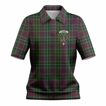 Crosbie Tartan Women’s Polo Sweater Top with Family Crest