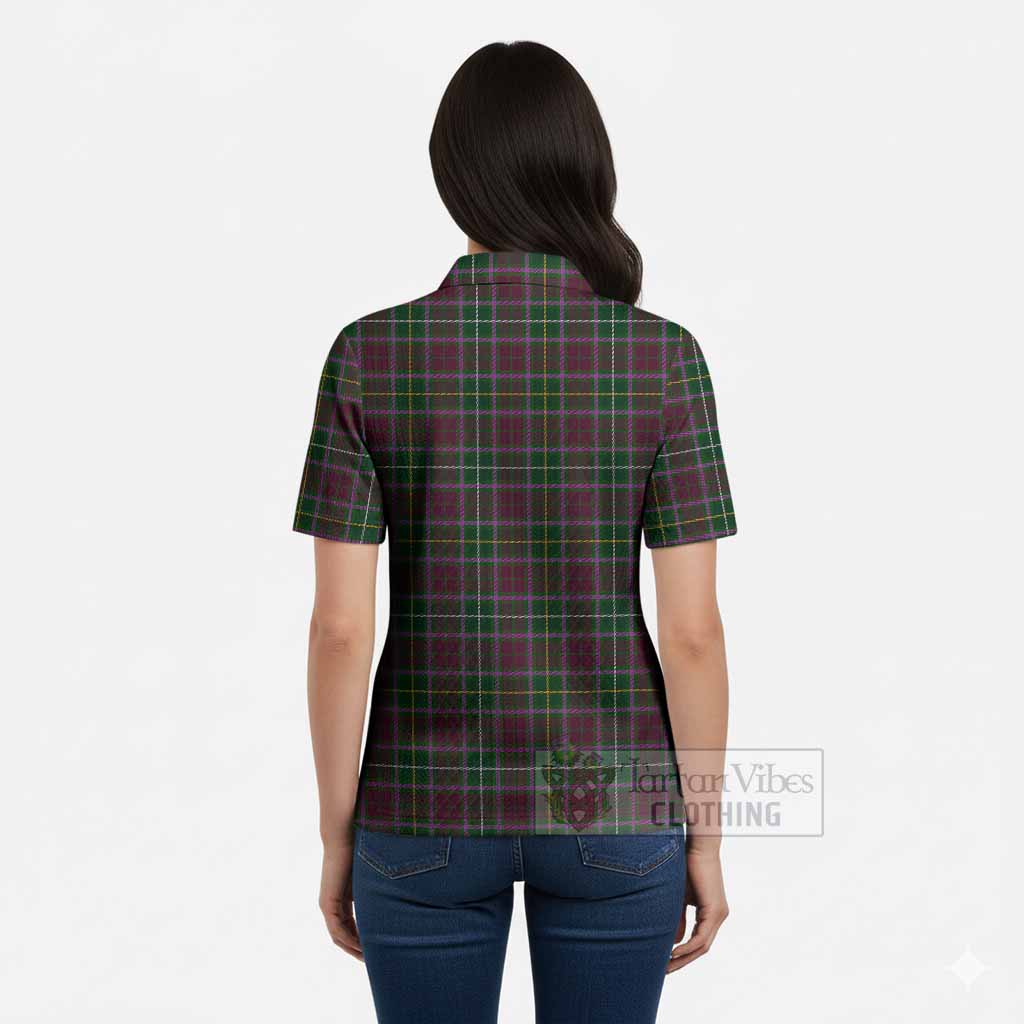 Crosbie Tartan Women’s Polo Sweater Top with Family Crest