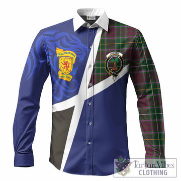 Crosbie The Scottish Football Crest Long Sleeve Button Shirts Lion-Tartan Army