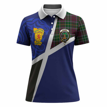 Crosbie The Scottish Football Crest Women Polo Shirt Lion-Tartan Army
