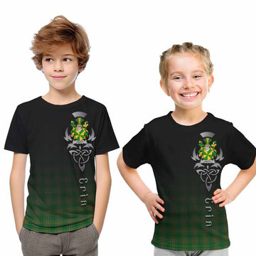 Tartan Vibes Clothing Crotty Irish Clan Kid T-Shirt with Coat of Arms Erin Go Bragh Celtic Inspired