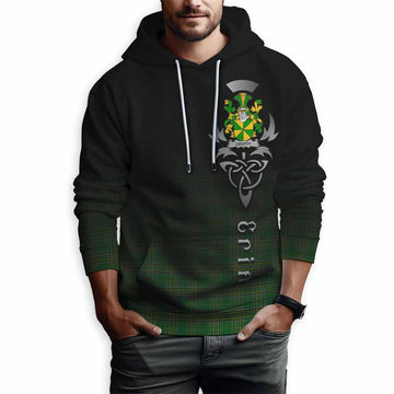 Tartan Vibes Clothing Crotty Irish Clan Hoodie with Coat of Arms Erin Go Bragh Celtic Inspired