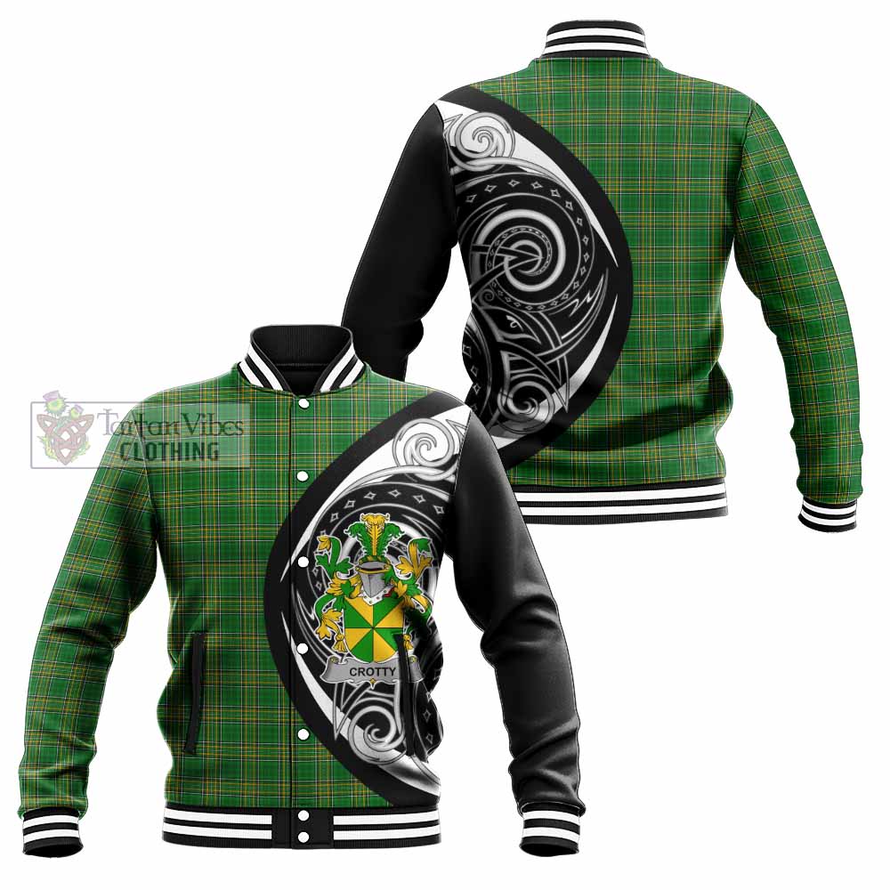 Tartan Vibes Clothing Crotty Irish Clan Baseball Jacket Celtic Circle Style