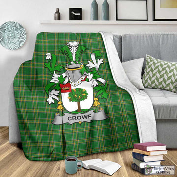 Crowe Irish Clan Tartan Blanket with Coat of Arms - Tartan Vibes Clothing
