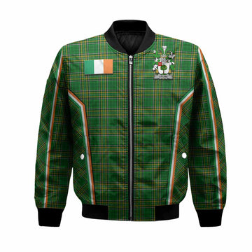 Crowe Irish Clan Coat of Arm Tartan Bomber Jacket Flag Style