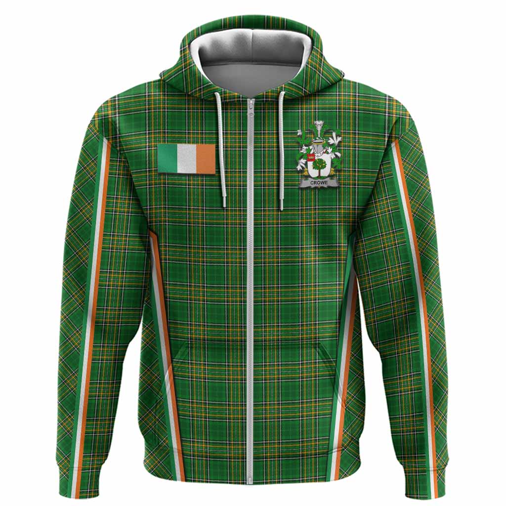 Crowe Irish Clan Coat of Arm Tartan Hoodie Flag Style