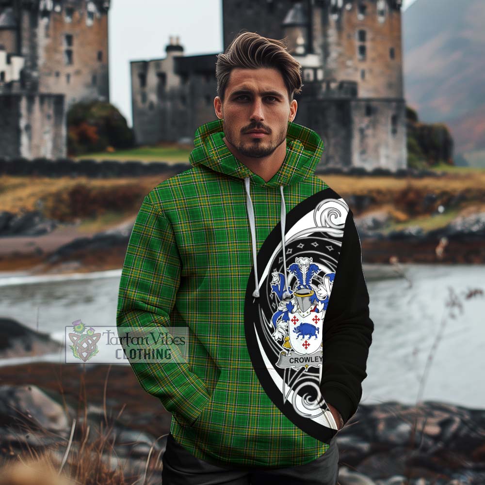 Tartan Vibes Clothing Crowley Irish Clan Cotton Hoodie Celtic Circle Style