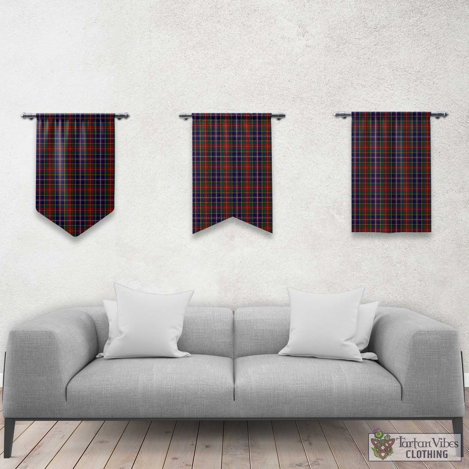 Crozier Tartan Gonfalon, Tartan Banner Rectangle - Tartan Vibes Clothing