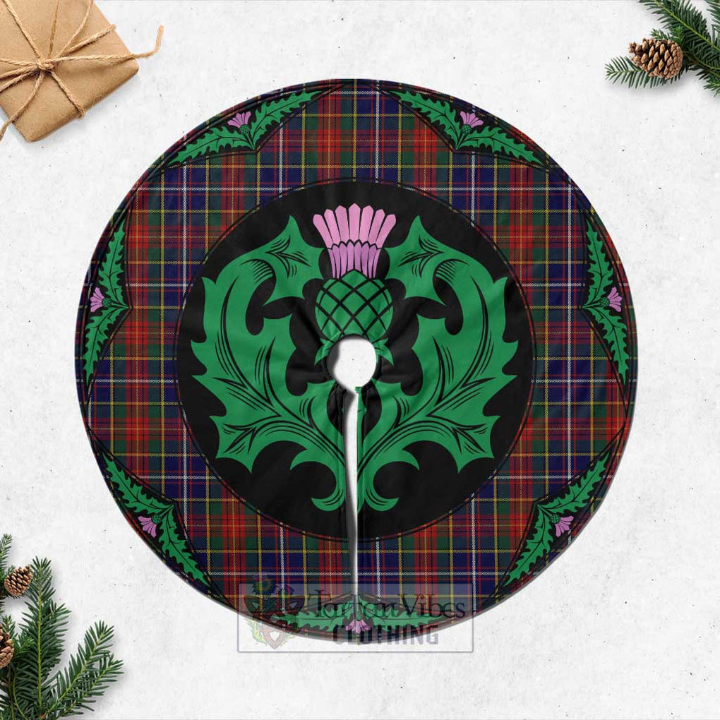 Tartan Vibes Clothing Crozier Tartan Christmas Tree Skirt Scottish Thistle Style