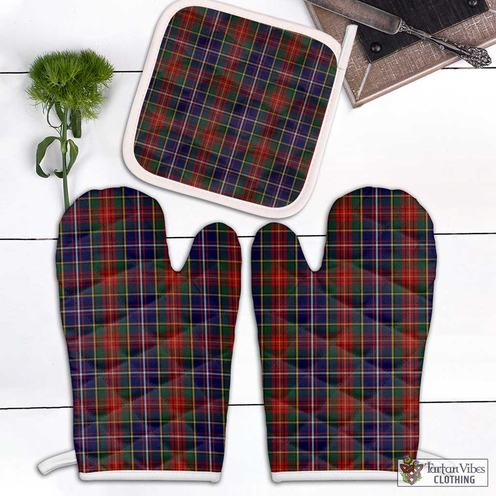 Crozier Tartan Combo Oven Mitt & Pot-Holder Combo 2 Oven Mitt & 1 Pot-Holder Black - Tartan Vibes Clothing