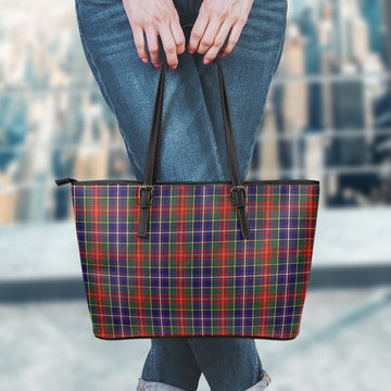 Crozier Tartan Leather Tote Bag - Tartan Vibes Clothing
