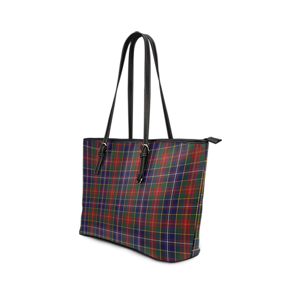 Crozier Tartan Leather Tote Bag - Tartan Vibes Clothing