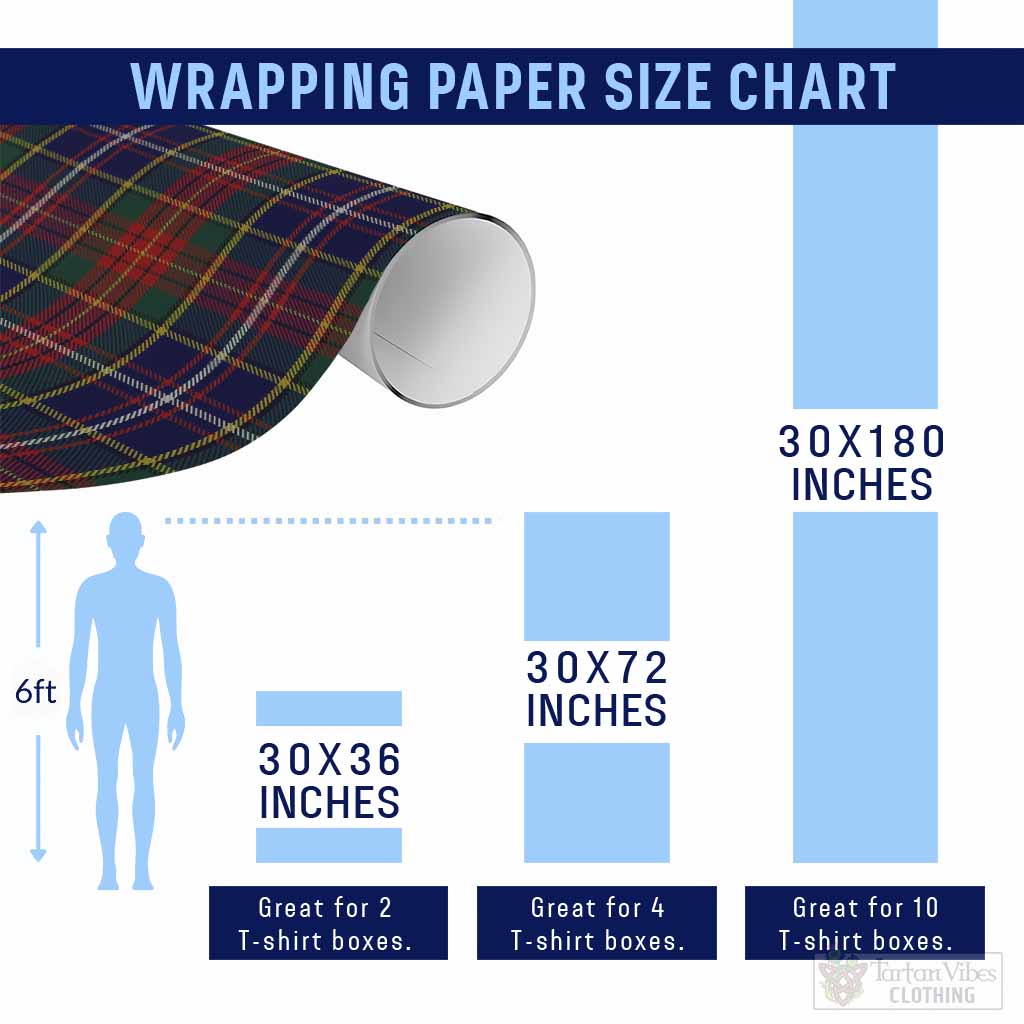 Crozier Classic Tartan Wrapping Paper, Classic Scottish Plaid Gift Wrap