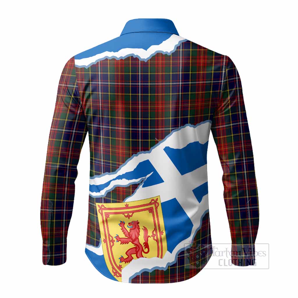 Crozier Scotland Football Tartan Long Sleeve Button Shirts We'll Be Coming