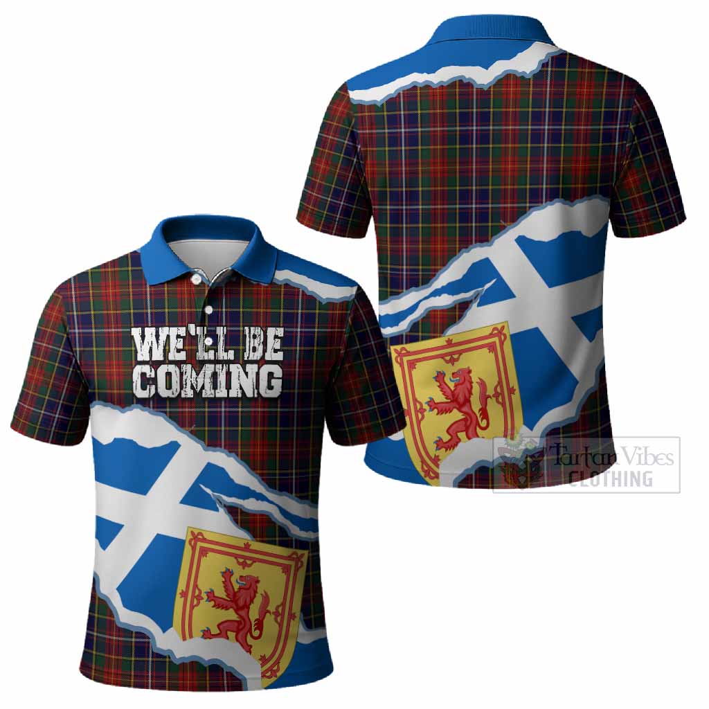 Crozier Scotland Football Tartan Polo Shirt We'll Be Coming