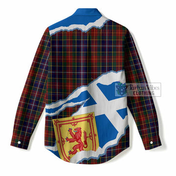 Crozier Scotland Football Tartan Women Casual Shirt We'll Be Coming