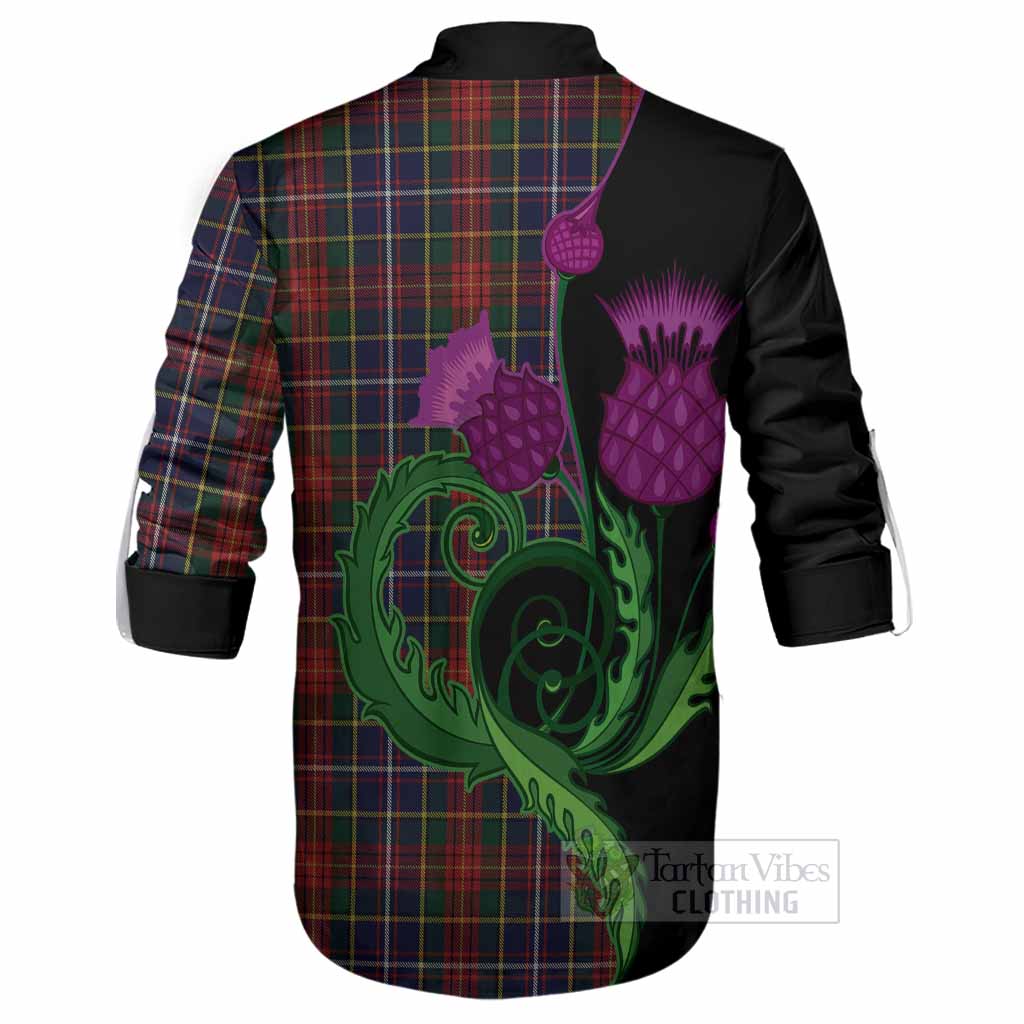 Crozier Tartan Ghillie Shirt Traditional Scottish Thistle
