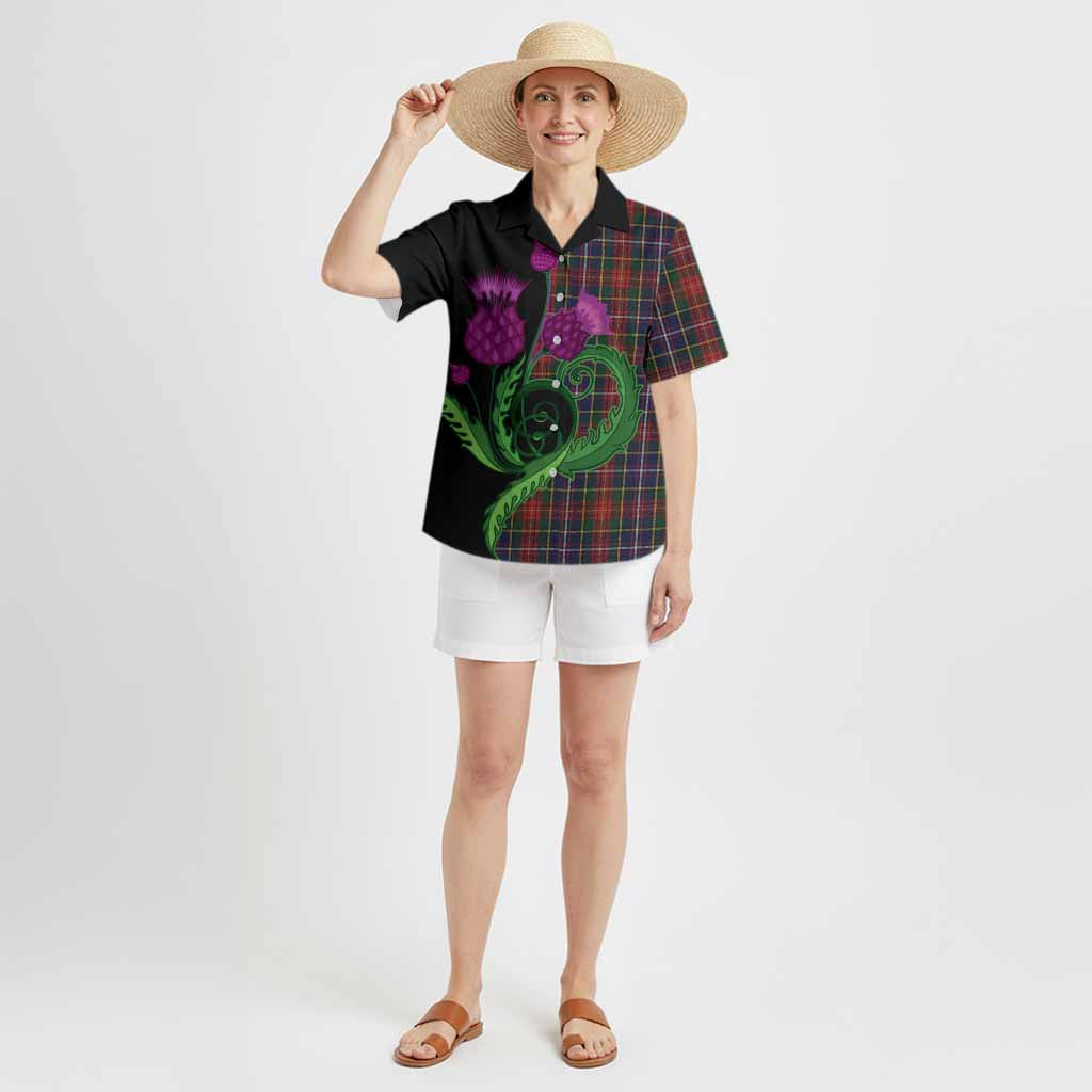 Crozier Tartan Hawaiian Shirt Traditional Scottish Thistle